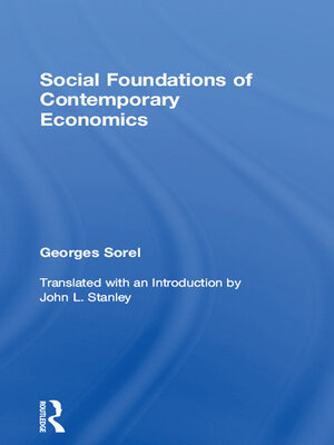 cover image of Social Foundations of Contemporary Economics